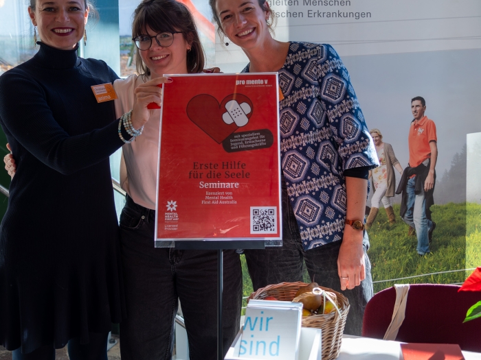 anima Informationsstand im Foyer, pro mente v